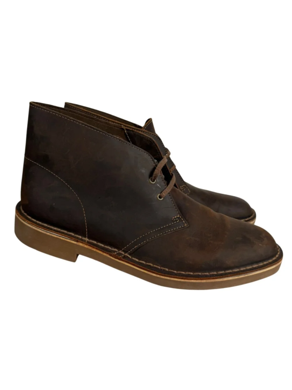 Clarks Bushacre 2 26082286 Chukka Boots Mens 11M Beeswax Grain Leather Round Toe